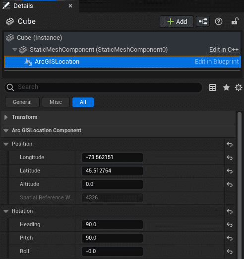 ArcGIS Location Component