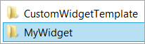 MyWidget folder